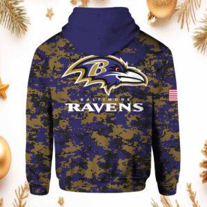 Ravens 2024 Salute to Service Camo Hoodie