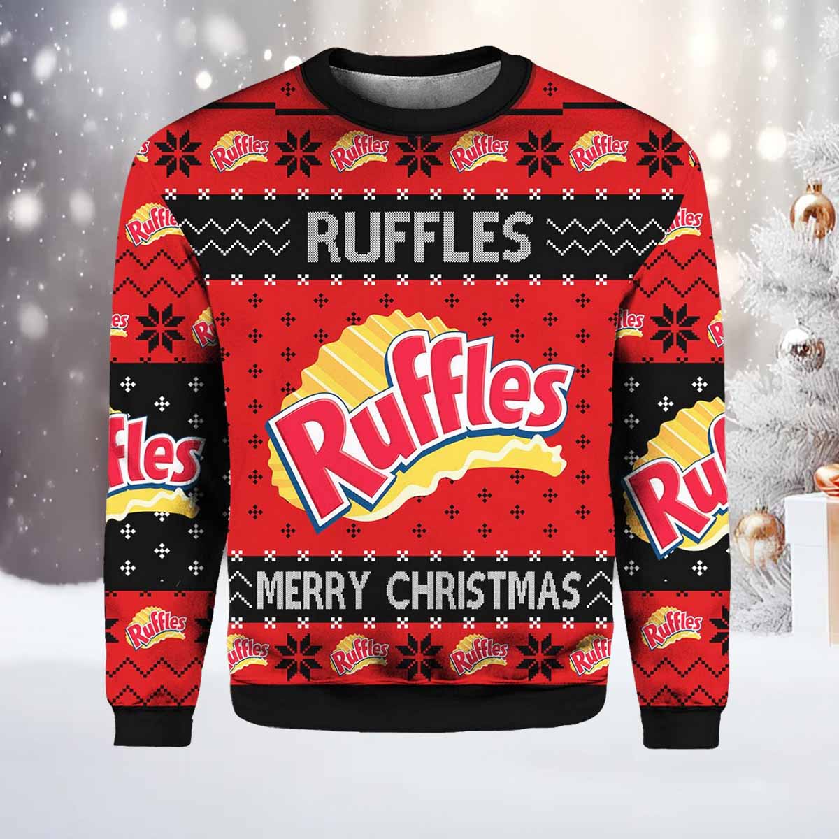 RuffflesSnack Ugly Christmas Sweater Ruffles Snack Ugly Christmas Sweater