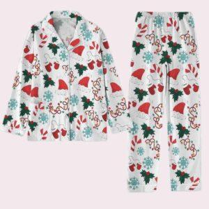 Santa Hat Matching Christmas Holiday Pajamas Set Santa Hat Matching Christmas Holiday Pajamas Set