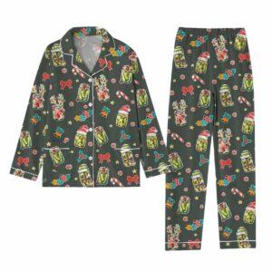 Santa Pickles Reindeer Pickles Christmas Pajama Set Santa Pickles Reindeer Pickles Christmas Pajama Set