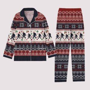 Santa Sasquatch Bigfoot Christmas Pajama Set Santa Sasquatch Bigfoot Christmas Pajama Set