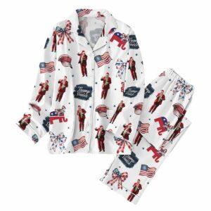Santa Trump Dancing Trump Vance Christmas Pajama Set