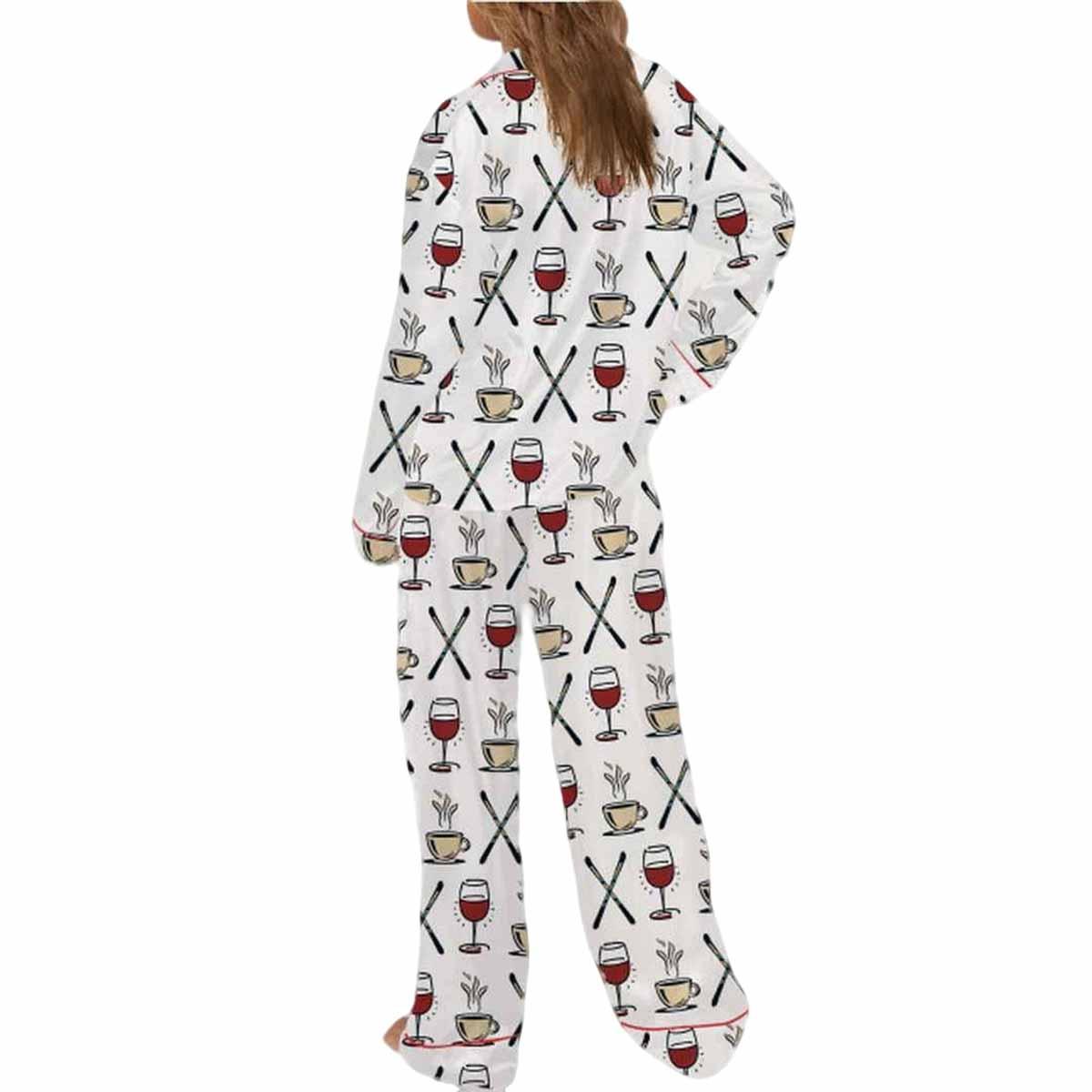 Ski Weekend Trip Satin Pajama Set Ski Weekend Trip Satin Pajama Set