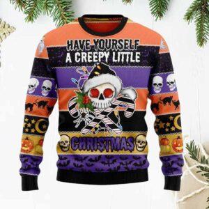 Skull Creepy Christmas Ugly Sweater