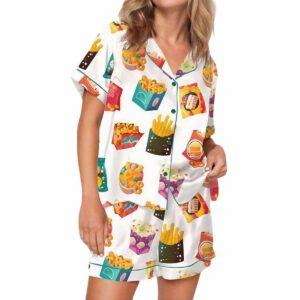 Snacks Satin Pajama Set Snacks Satin Pajama Set