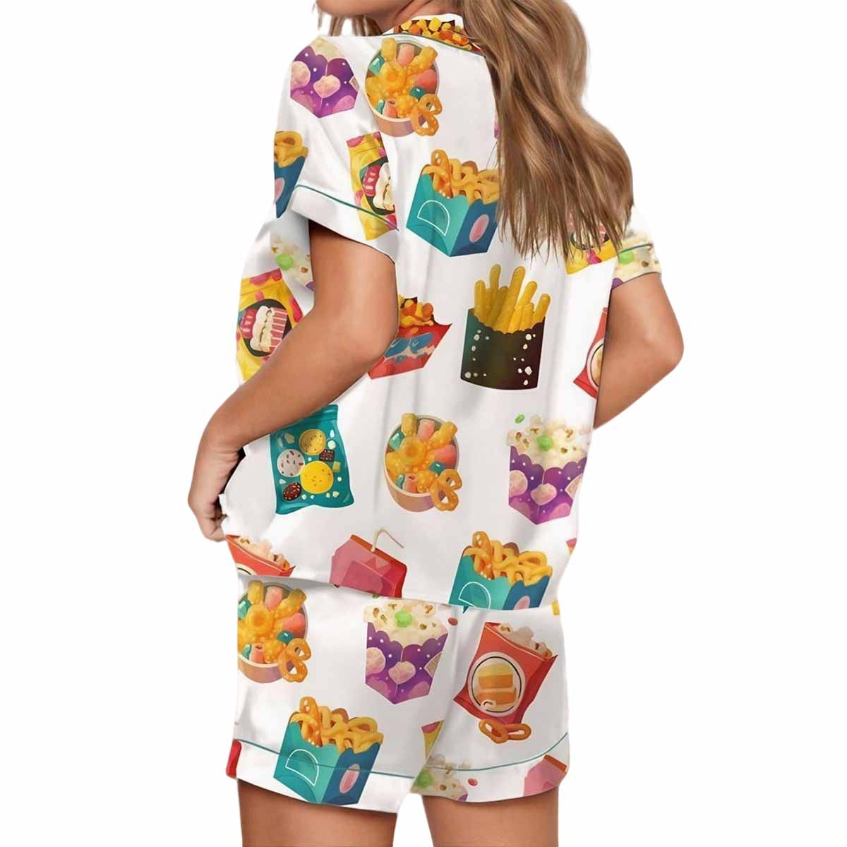Snacks Satin Pajama Set Snacks Satin Pajama Set