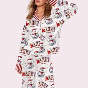 Snowman Merry Christmas Pajama Set Snowman Merry Christmas Pajama Set
