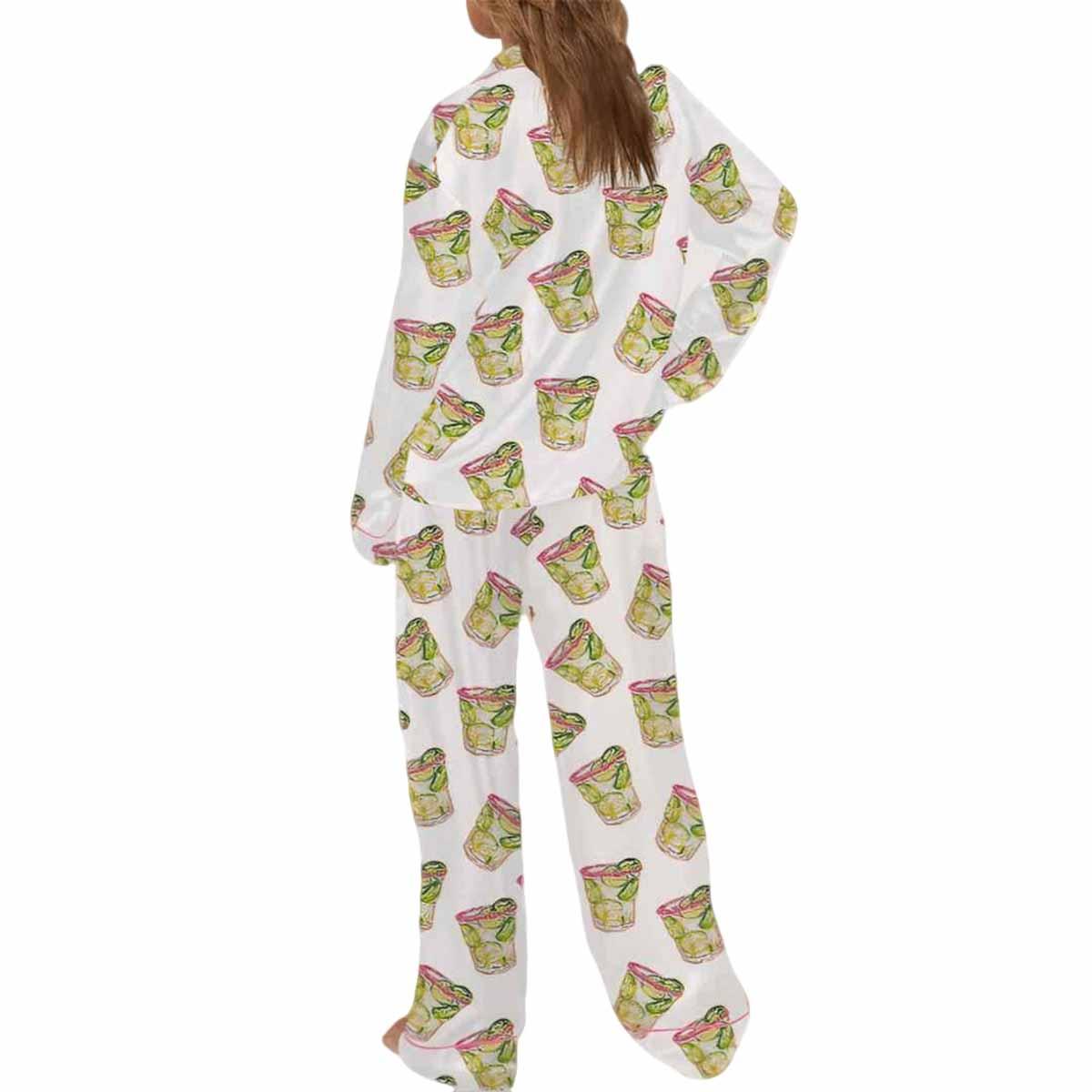 Spicy Margarita Cocktail Satin Pajama Set Spicy Margarita Cocktail Satin Pajama Set