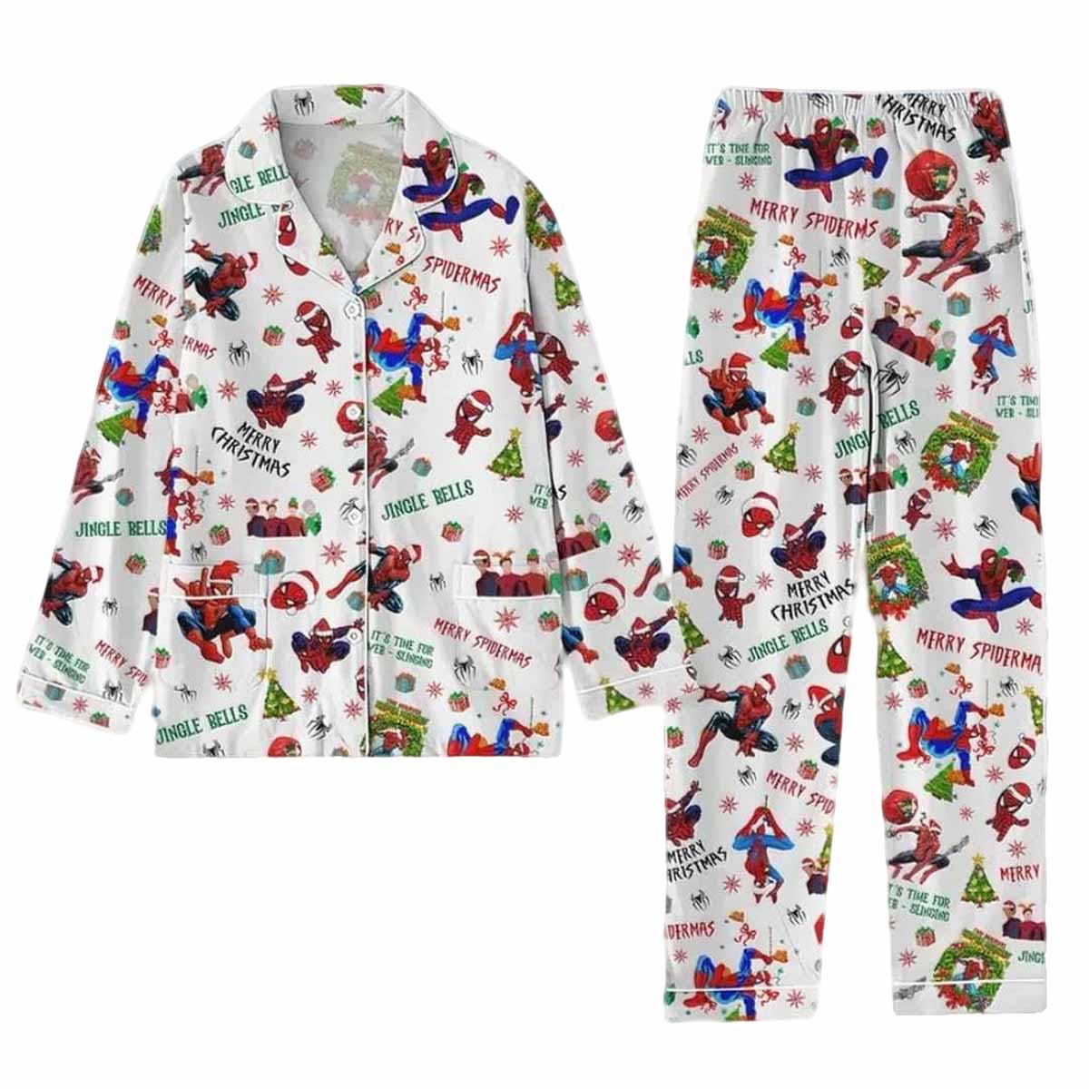 Spider Man Jingle Bells Christmas Pajama Set Spider-Man Jingle Bells Christmas Pajama Set
