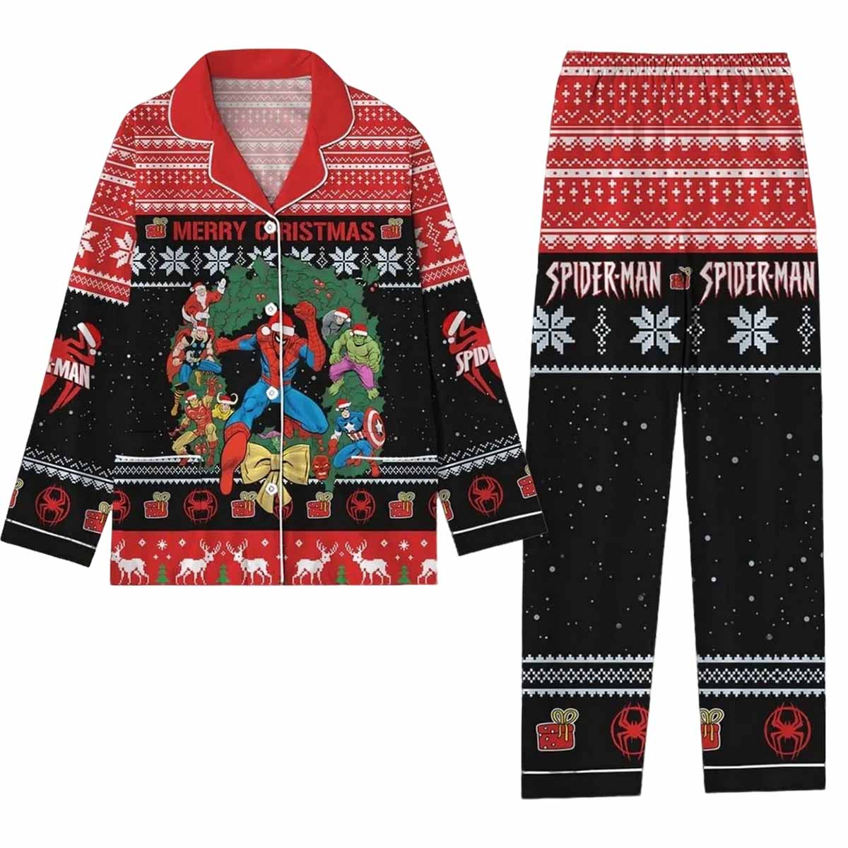 Spider Man Merry Christmas Pajamas Set Spider-Man Merry Christmas Pajamas Set