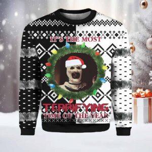 Terrifier It's The Most Terrifying Time Of The Year Ugly Christmas Sweater
