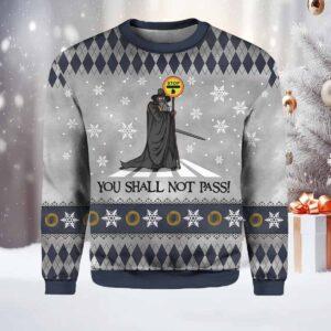 The Lord Of The Rings You Shall Not Pass Ugly Christmas Sweater