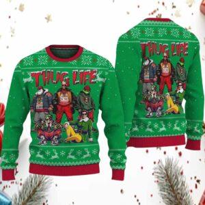 Thug Life Santa Grnch Kevin McCallister Elf Ugly Christmas Sweater