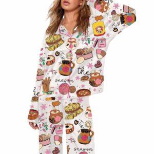 Tis The Season Mexican Snacks Pajama Set Tis The Season Mexican Snacks Pajama Set