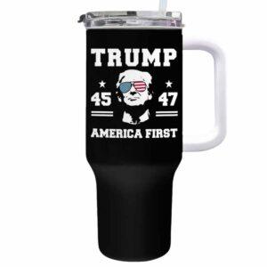 Trump 45 47 America First 2024 Stanley Tumbler