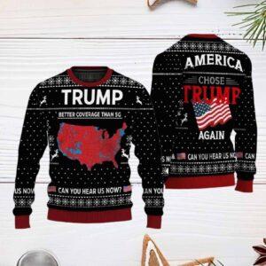 Trump Better Coverage Than 5G Can You Hear Us Now Ugly Christmas Sweater