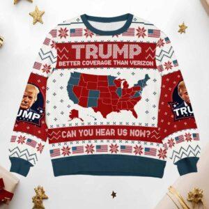 Trump Better Coverage Than Verizon Ugly Christmas Sweater