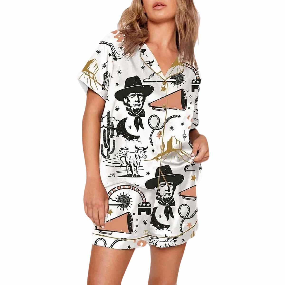 Trump Cowboy Western Pajama Set Trump Cowboy Western Pajama Set