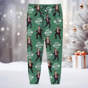 Trump Dancing A Little Bit Crazy Made in USA Christmas Sweatpants 1 Trump Dancing A Little Bit Crazy Made in USA Christmas Sweatpants