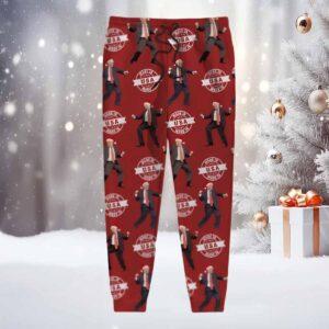 Trump Dancing A Little Bit Crazy Made in USA Christmas Sweatpants