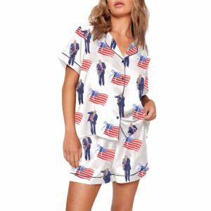 Trump Dancing Coquette Bow America 2024 Pajama Set Trump Dancing Coquette Bow America 2024 Pajama Set