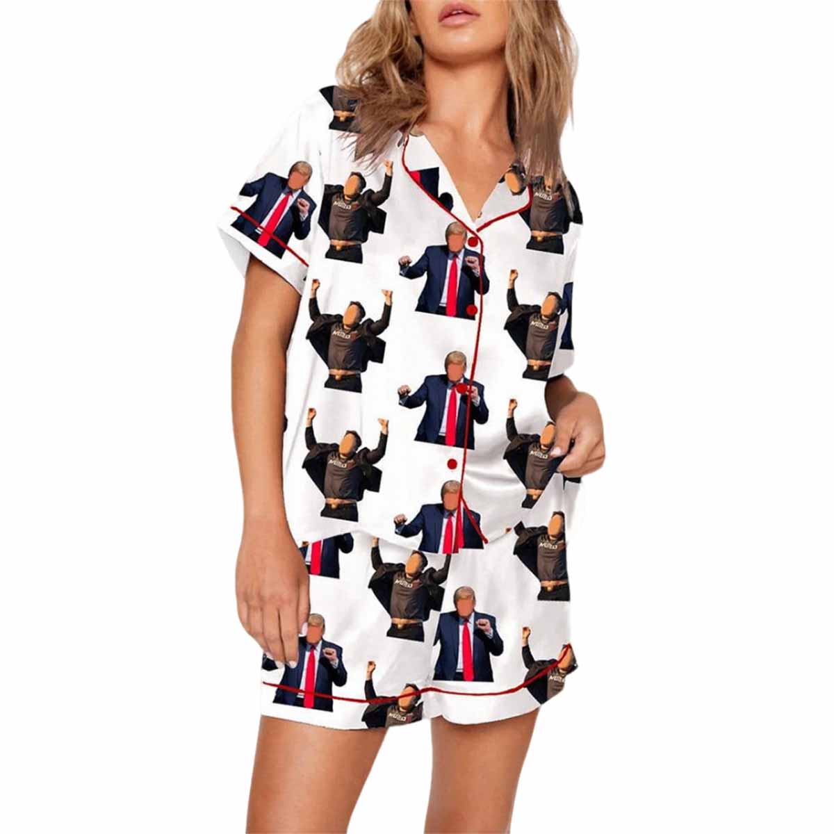 Trump Dancing Musk Jumping Pajama Set Trump Dancing Musk Jumping Pajama Set