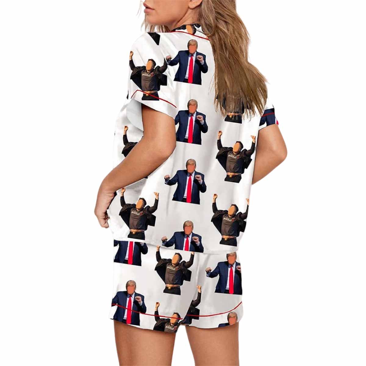 Trump Dancing Musk Jumping Pajama Set Trump Dancing Musk Jumping Pajama Set