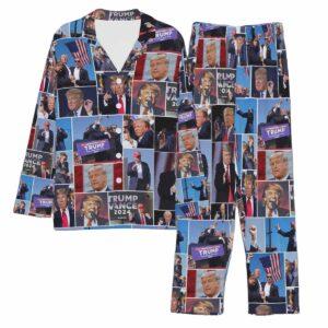 Trump Face Collage Pajama Set