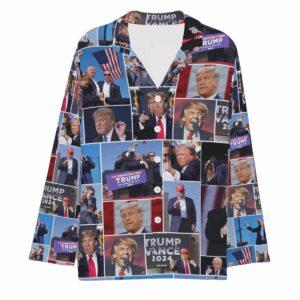 Trump Face Collage Pajama Set