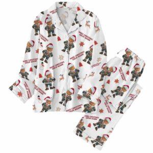 Trump Gingerbread Christmas Pajama Set
