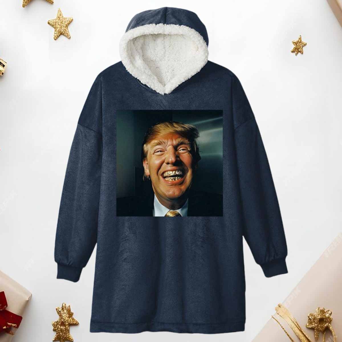 Trump Grillz Teeth Hoodie Blanket Trump Grillz Teeth Hoodie Blanket