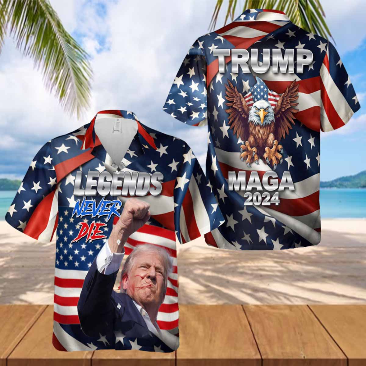 Trump Legends Never Die Hawaiian Shirt Trump Legends Never Die Hawaiian Shirt