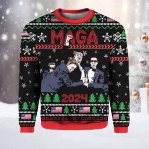 Trump MAGA 2024 Ugly Christmas Sweater