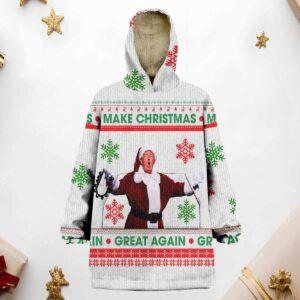 Trump Make Christmas Great Again Christmas Hoodie Blanket Trump Make Christmas Great Again Christmas Hoodie Blanket