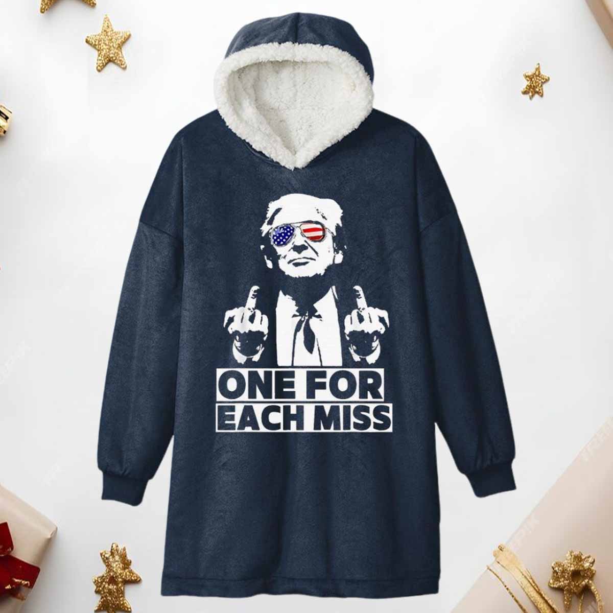 Trump One For Each Miss Hoodie Blanket Trump One For Each Miss Hoodie Blanket