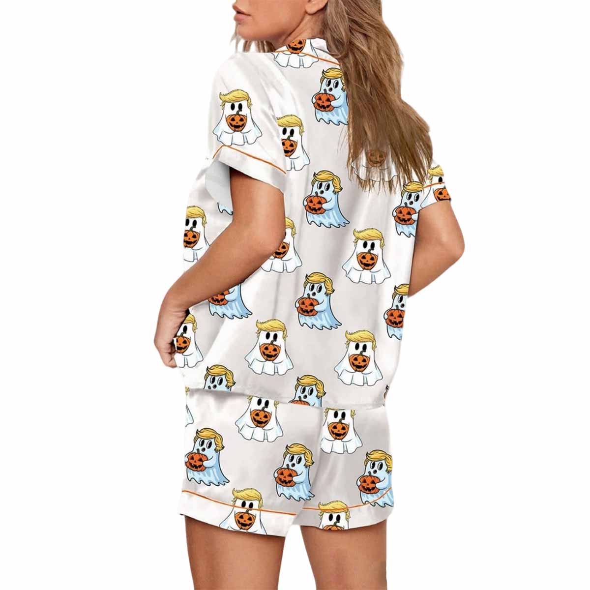 Trump Pumpkin Ghost Pajama Set Trump Pumpkin Ghost Pajama Set