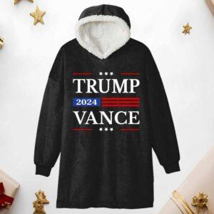 Trump Vance 2024 Hoodie Blanket Trump Vance 2024 Hoodie Blanket