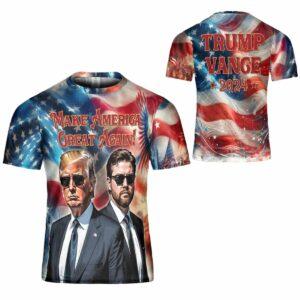 Trump Vance Make America Great Again 2024 3D Print Shirt Trump Vance Make America Great Again 2024 3D Print Shirt
