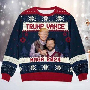 Trump Vance Step Brothers Maga 2024 Ugly Christmas Sweater Trump Vance Step Brothers Maga 2024 Ugly Christmas Sweater