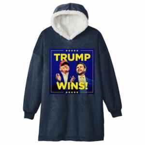 Trump Vance Wins 2024 Hoodie Blanket Trump Vance Wins 2024 Hoodie Blanket