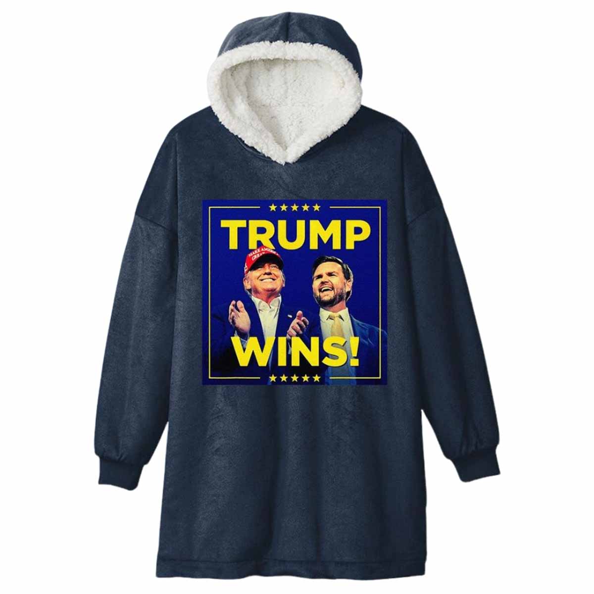 Trump Vance Wins 2024 Hoodie Blanket Trump Vance Wins 2024 Hoodie Blanket