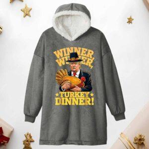 Trump Winner Winner Turkey Dinner Hoodie Blanket Trump Winner Winner Turkey Dinner Hoodie Blanket