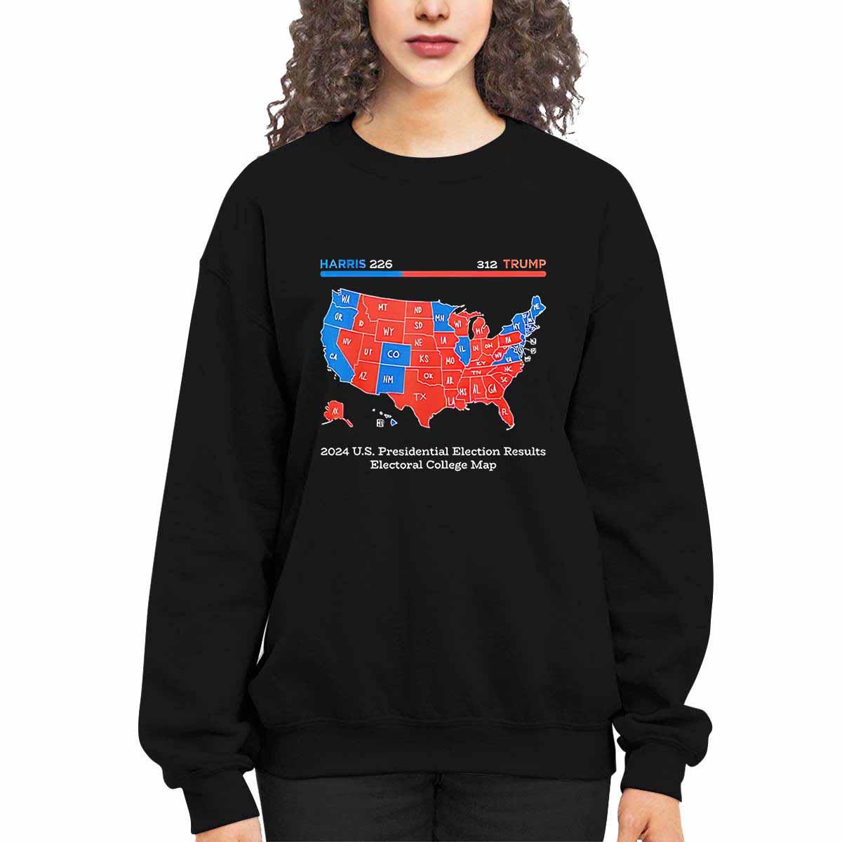 Trump Won 2024 US Presidential Election Results College Map Shirt Trump Won 2024 US Presidential Election Results College Map Shirt