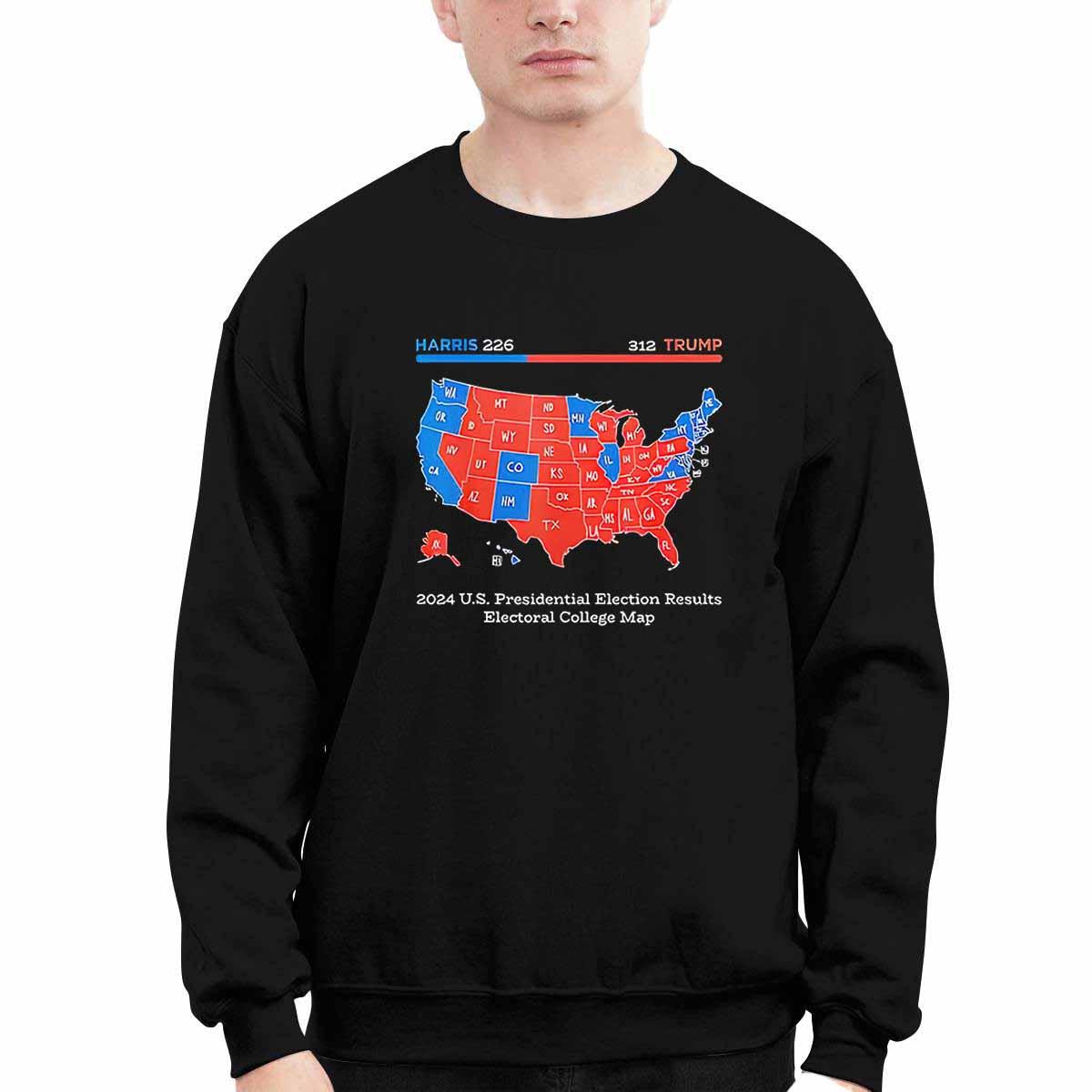 Trump Won 2024 US Presidential Election Results College Map Shirt Trump Won 2024 US Presidential Election Results College Map Shirt