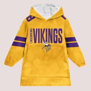 Vikings Jefferson18 Football Unisex Blanket Hoodie