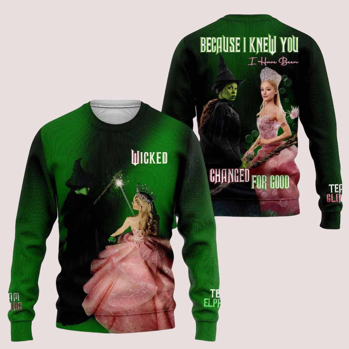Wizard Of Oz Wicked Change For Good Ugly Sweater Wizard Of Oz Wicked Change For Good Ugly Sweater