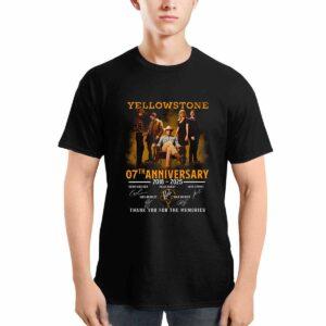 Yellowstone 7th Anniversary 2018 2025 Signature Thank You For The Memories Shirt Yellowstone 7th Anniversary 2018 2025 Signature Thank You For The Memories Shirt