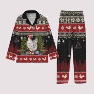Сute Christmas Chickens Pajama Set