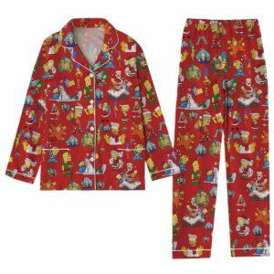 Bart Simpson Santa Christmas Pajamas Set Bart Simpson Santa Christmas Pajamas Set