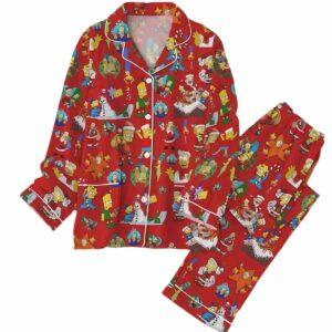Bart Simpson Santa Christmas Pajamas Set